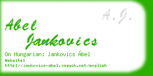 abel jankovics business card